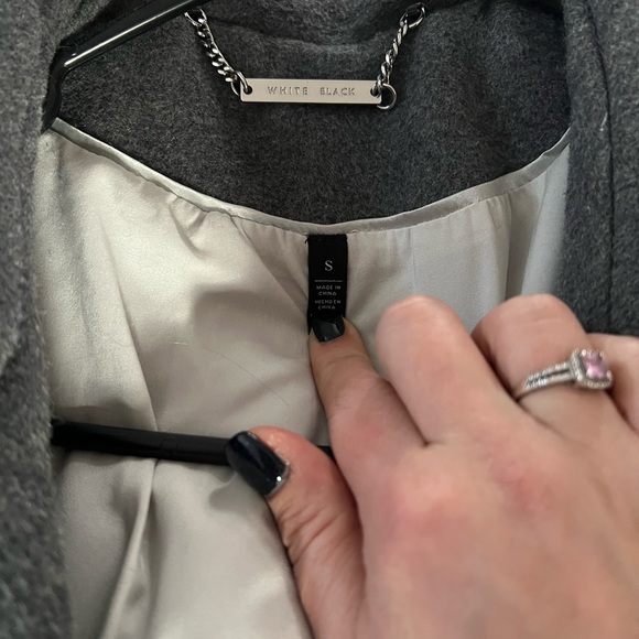 White House Black Market Grey Coat - Picture 4 of 5